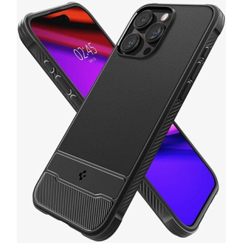 Чохол Spigen для Apple iPhone 15 Pro Max Rugged Armor MagFit, Matte Black