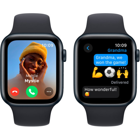 Смартгодинник Apple Watch SE GPS 44mm Midnight Aluminium Case with Midnight Sport Band – M/L