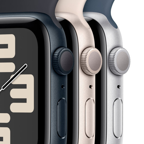 Смартгодинник Apple Watch SE GPS 44mm Silver Aluminium Case with Storm Blue Sport Band – S/M