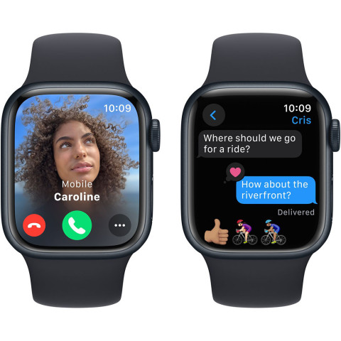 Смартгодинник Apple Watch Series 9 GPS 41mm Midnight Aluminium Case with Midnight Sport Band – M/L