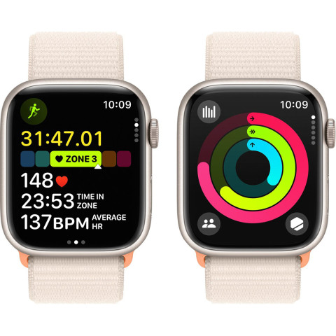 Смартгодинник Apple Watch Series 9 GPS 45mm Starlight Aluminium Case with Starlight Sport Loop