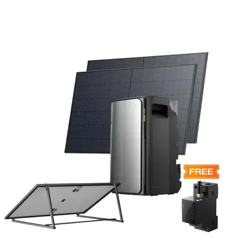 Комплект EcoFlow STREAM ULTRA/Solar Panel 2*400/Регульований кронштейн для сонячних панелей/Розумний лічильник Smart Meter