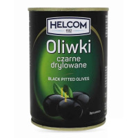 Оливки Helcom чорні без кісточки 280г з/б