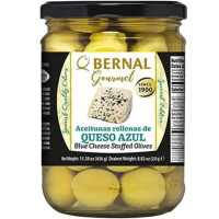 Оливки Bernal Gourmet фаршировані блакитним сиром 436г.