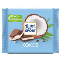 Шоколад молочний Ritter Sport Kokos з кокосовою начинкою 100 г
