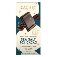 Шоколад чорний Cachet Extra Dark 70% какао з морською сіллю 100 г