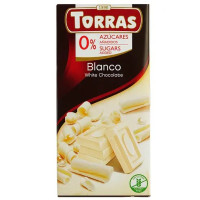 Шоколад Без глютену та без цукру білий Torras 75g