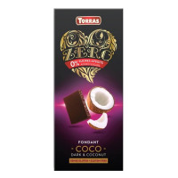 Шоколад Без глютену та без цукру чорний Torras з кокосом 125g