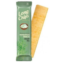 Чіпси Long Chips зі смаком сметана та зелень 75г
